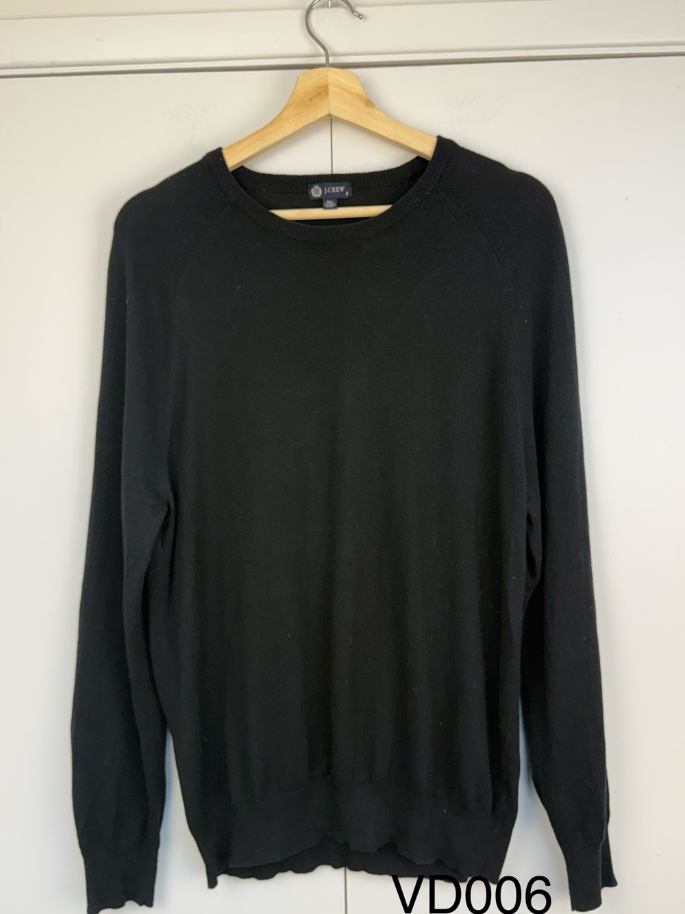 J.Crew Black Cotton Cashmere Crewneck Sweater Men’s S